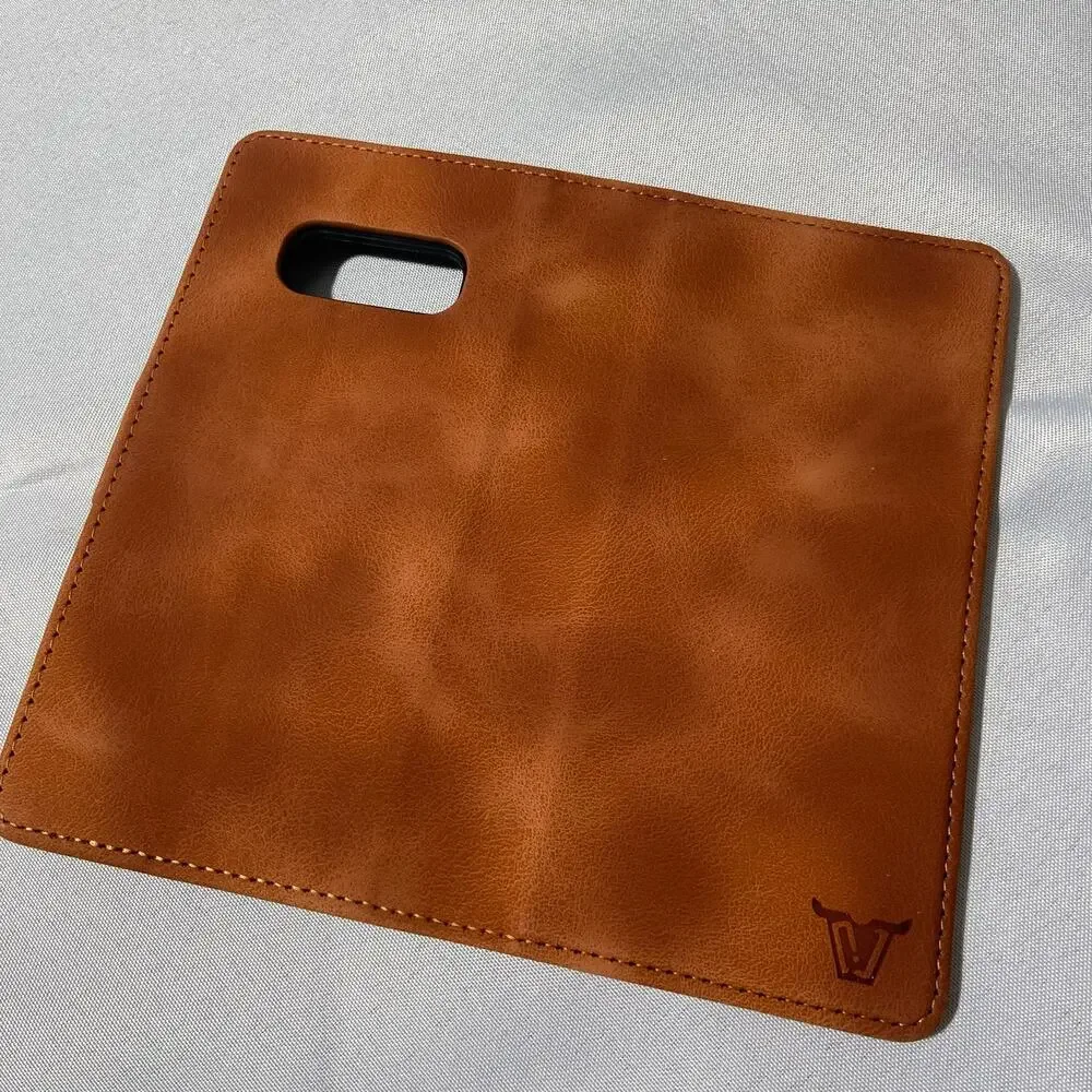 PU Leather wallet Phone case for Samsung S10e Light Coffee